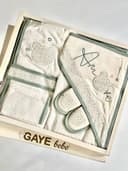  سرویس حوله 4 تکه گایه ببه Gaye Bebe طرح تدی سبز