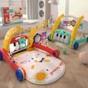  واکر و تشک بازی موزیکال دوکاره کودک دارای پیانو آی بی ایرن ibi irn طرح خرگوش