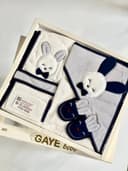 سرویس حوله 4 تکه گایه ببه Gaye Bebe طرح خرگوش سرمه ایی