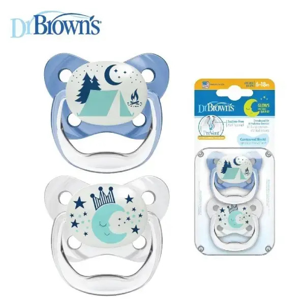 تصویر پستونک ارتودنسی 18-6 ماه دکتر براون Dr Browns ماه شب تاب 